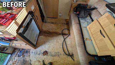 RV floor replacement before