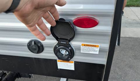RV power inlet inspection