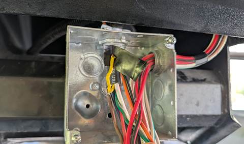 RV junction box wiring repair