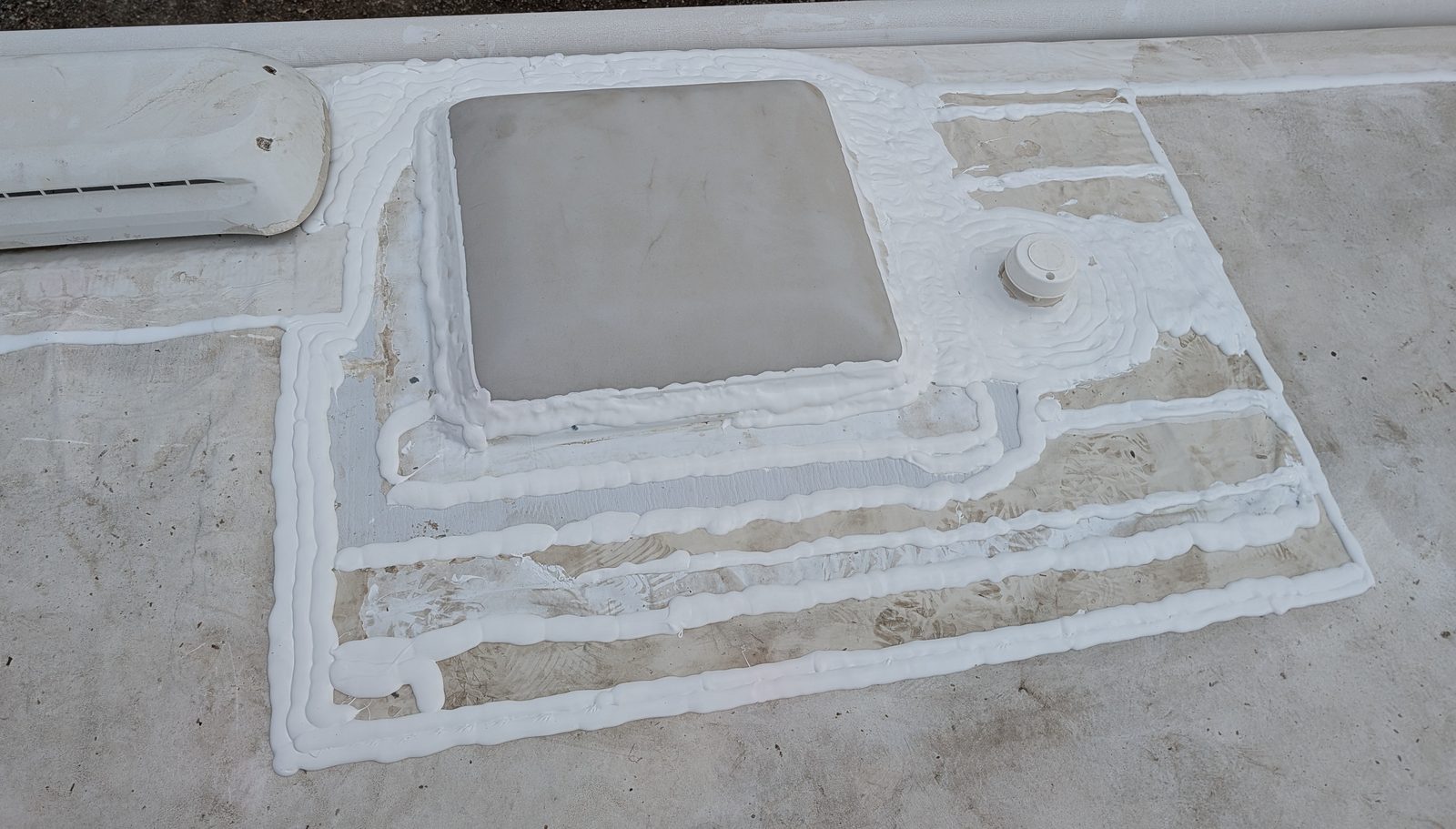 RV roof vent resealing